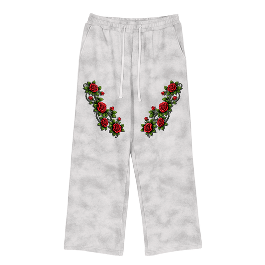 “War of the Roses” Dirty Washed Sweatpants