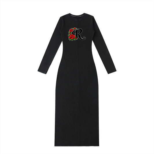 Women's Dye Washed Slit Maxi Dress