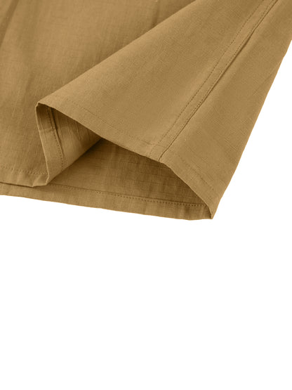 “Dunk the Angry Pigeon” Color Block Short Sleeve Button-Up